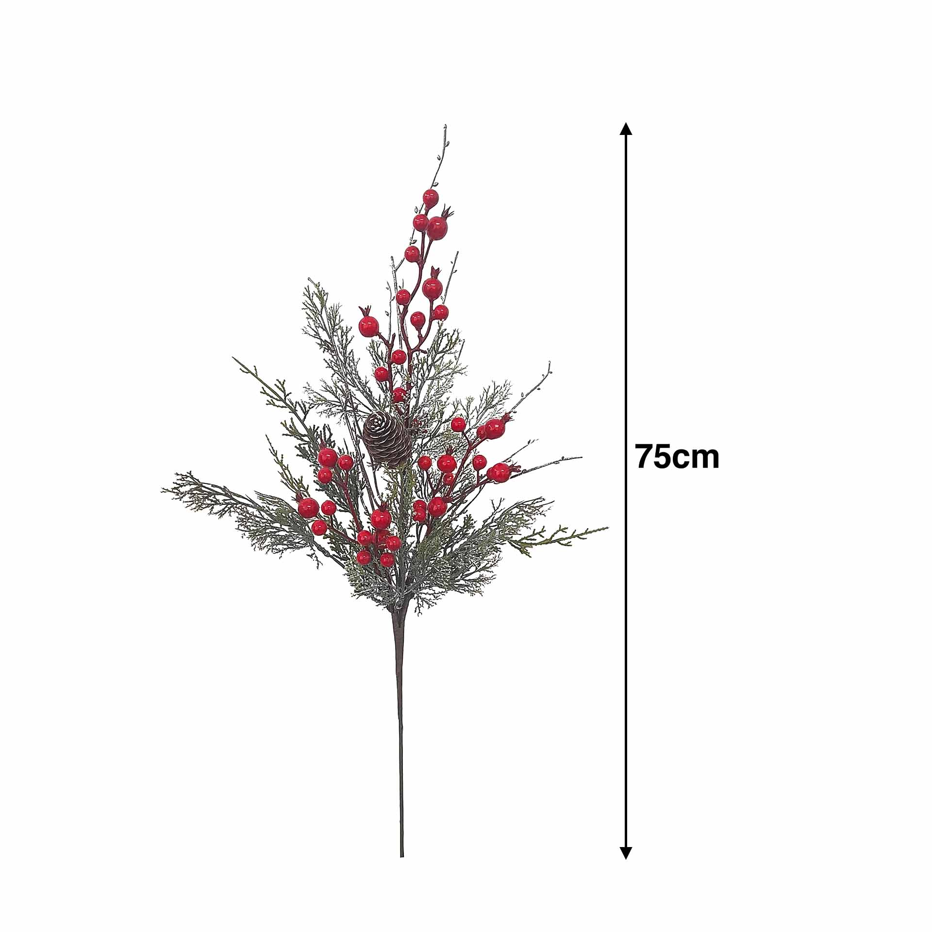 Haste De Cedro Pinhas E Bagas 70cm