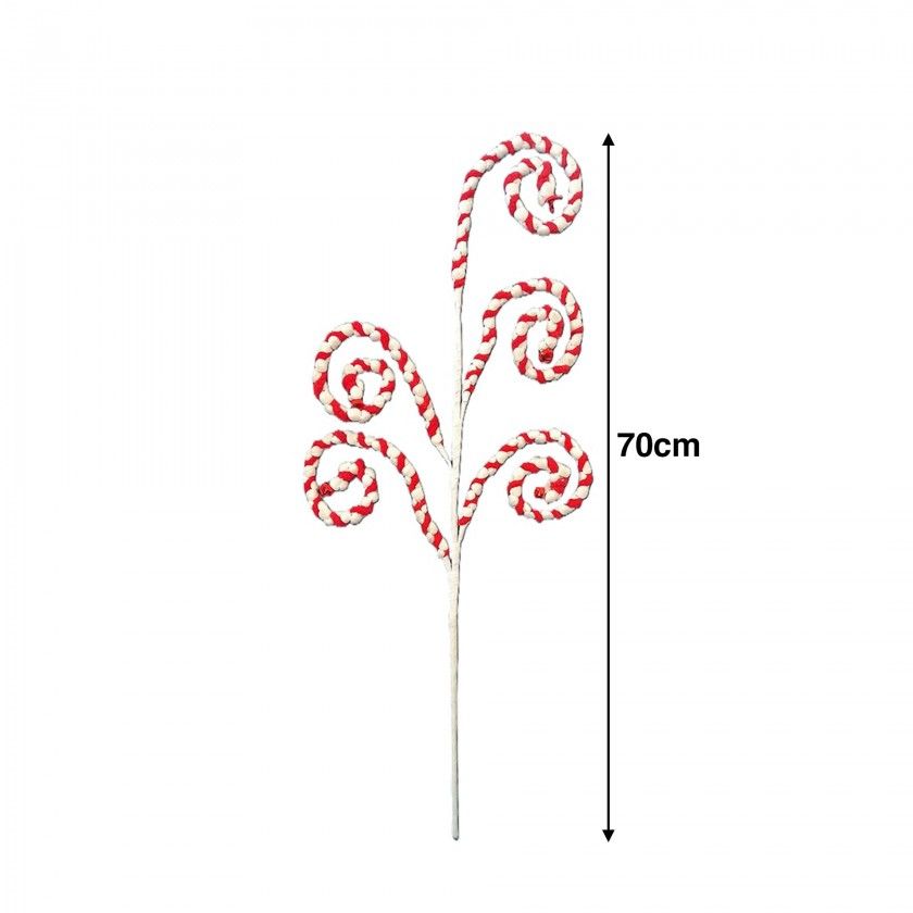 Haste Decorativa Candy Cane 70cm Haste Decorativa Candy Cane 70cm