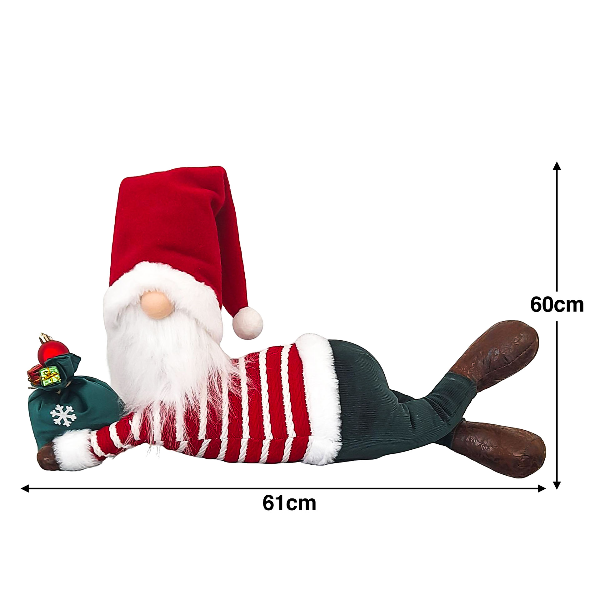 Pai Natal Deitado 61X16X60cm