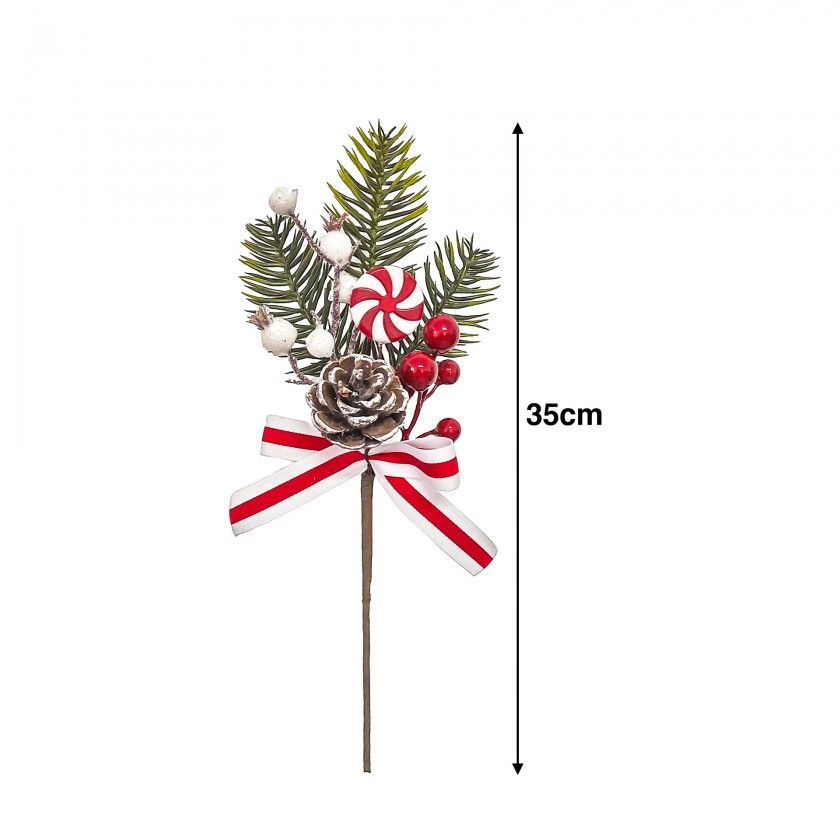 Haste Pinha E Chupa-Chupa Laço 35cm Haste Pinha E Chupa-Chupa Laço 35cm