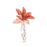 Haste Poinsetia Veludo E Lantejoulas 32cm Haste Poinsetia Veludo E Lantejoulas 32cm