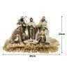 Sagrada Família Reis Magos Base Com Palha e Luz 40X24X23cm Sagrada Família Reis Magos Base Com Palha e Luz 40X24X23cm