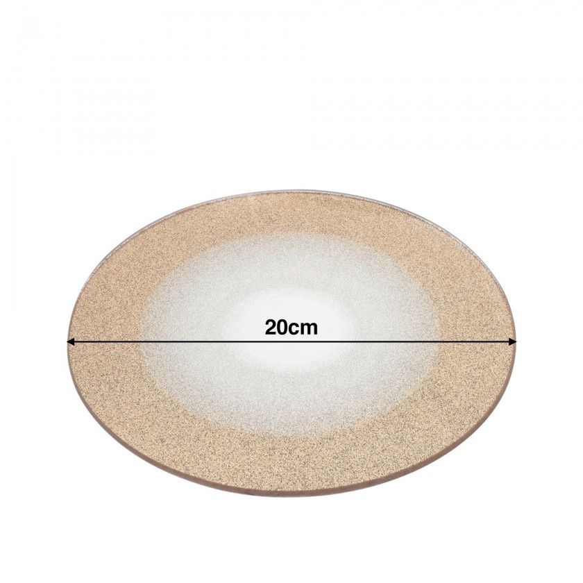 Prato Vidro Ouro 20cm
