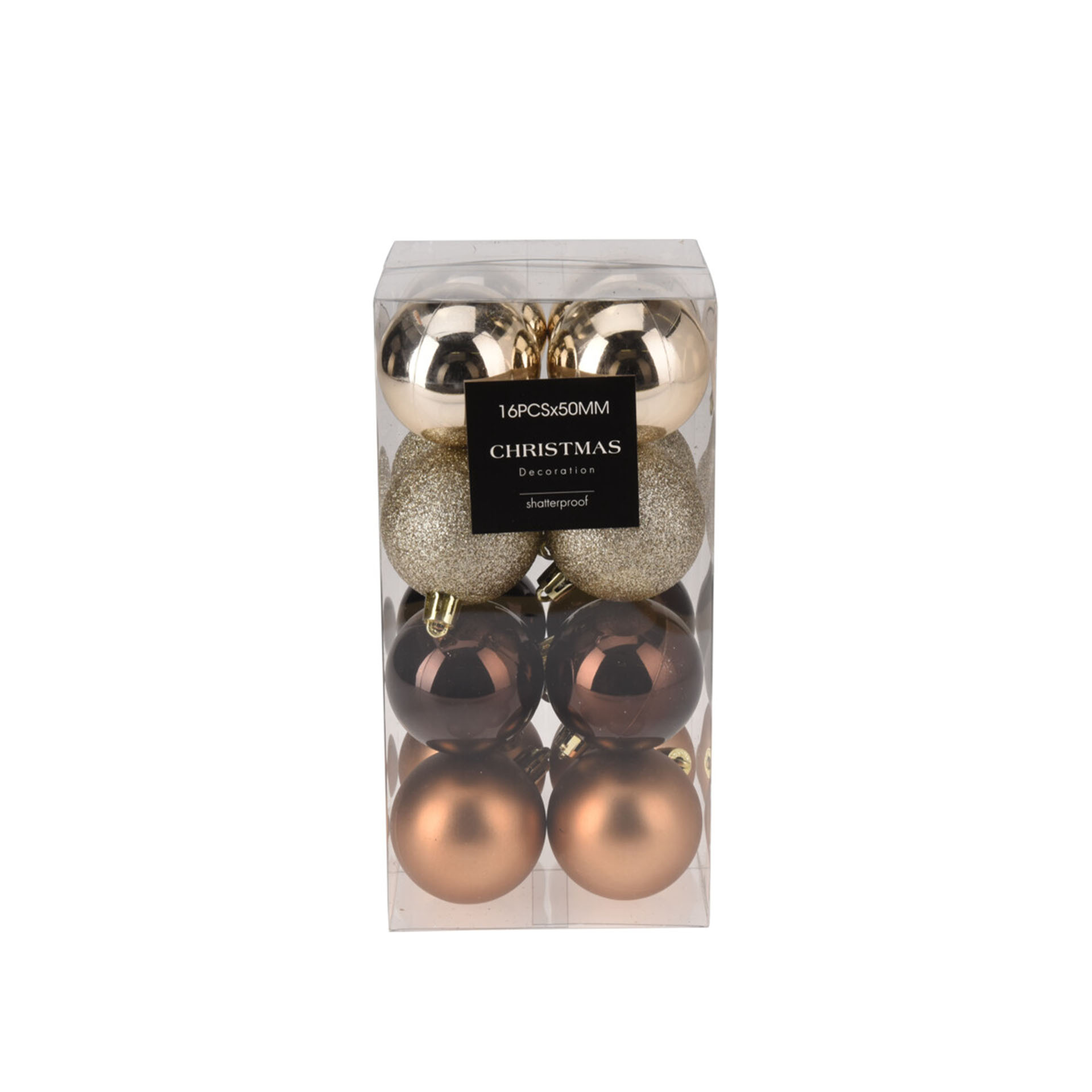 Bola Natal Ambar 5cm Pack 16