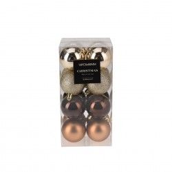 Bola Natal Ambar 5cm Pack 16