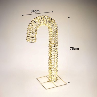 Bengala Doce Decorativa Led 34X75cm