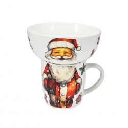 Caneca Natal 360ml com tigela 600ml Porcelana
