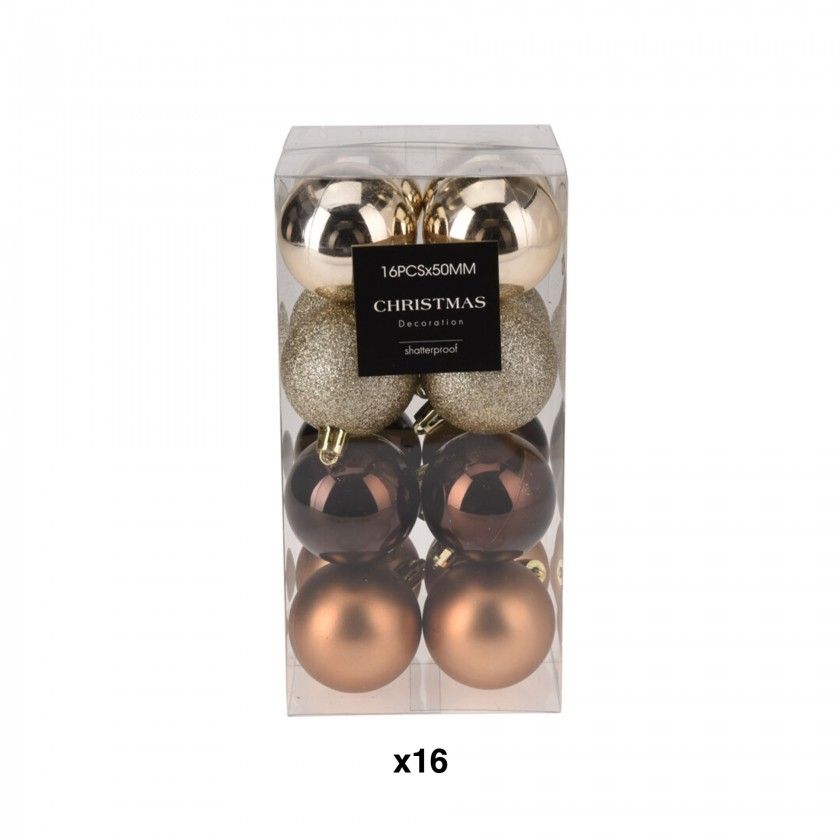 Bola Natal Ambar 5cm Pack 16 Bola Natal Ambar 5cm Pack 16