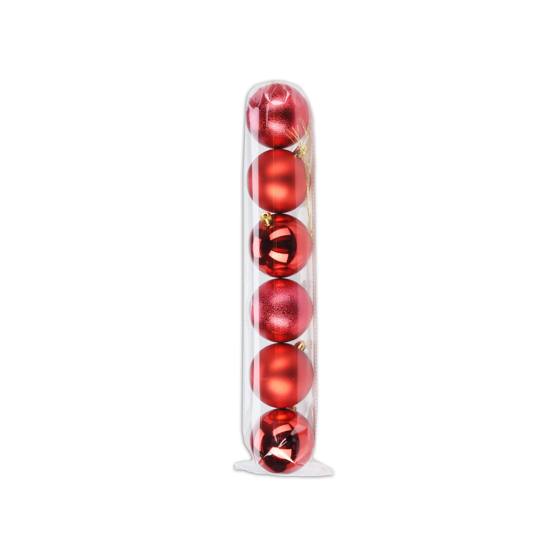 Bola Natal Vermelho 7cm Pack 6