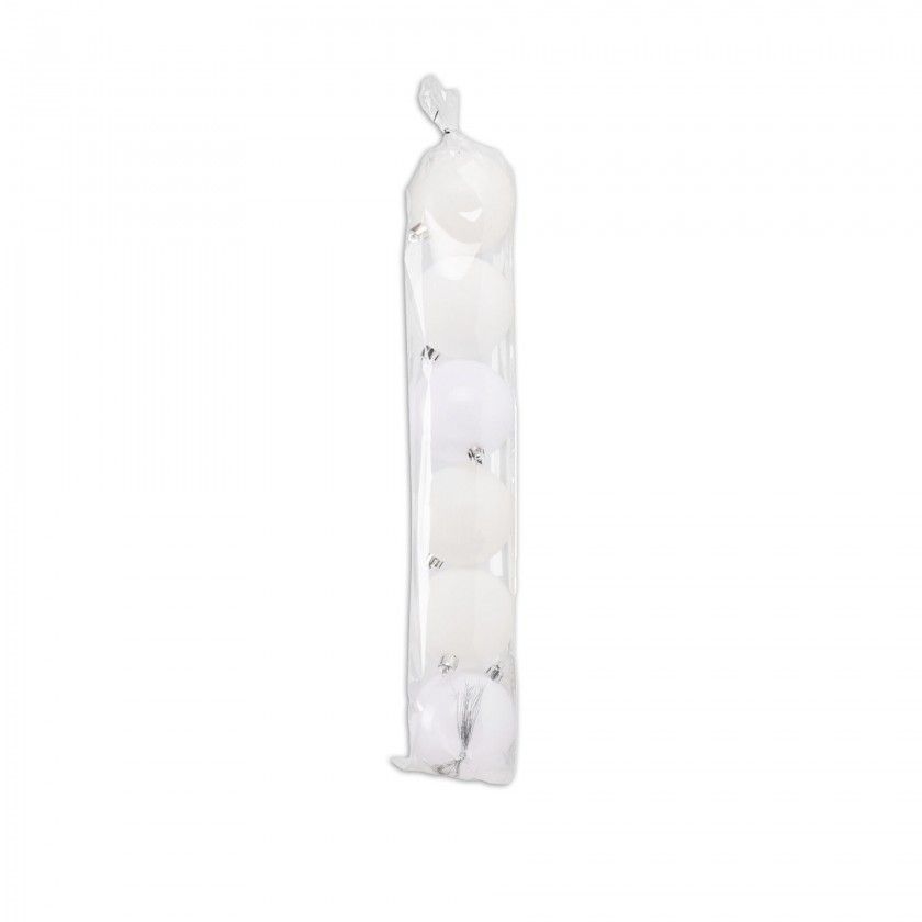 Bola Natal Branco 7cm Pack 6