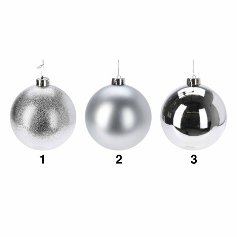 Bola Natal Prata 10cm - Image product