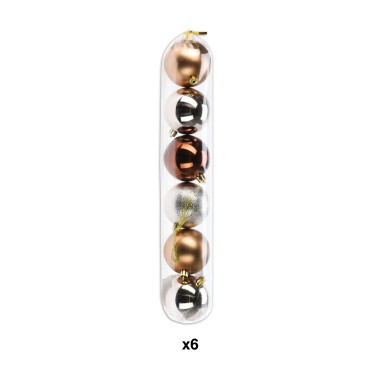 Bola Natal Ambar 7cm Pack 6