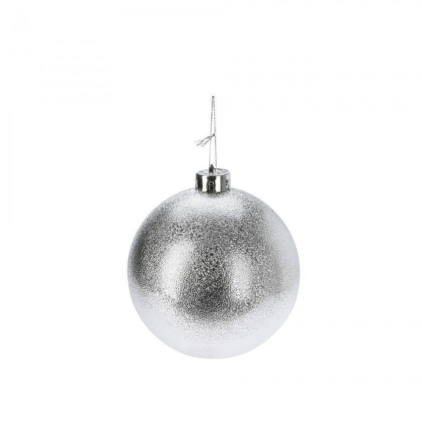 Bola Natal Prata 10cm