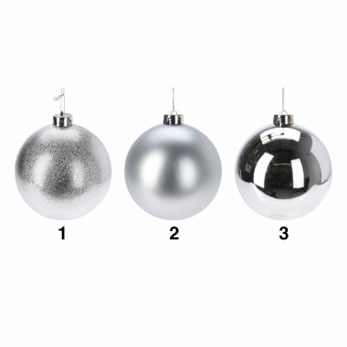 Bola Natal Prata 10cm
