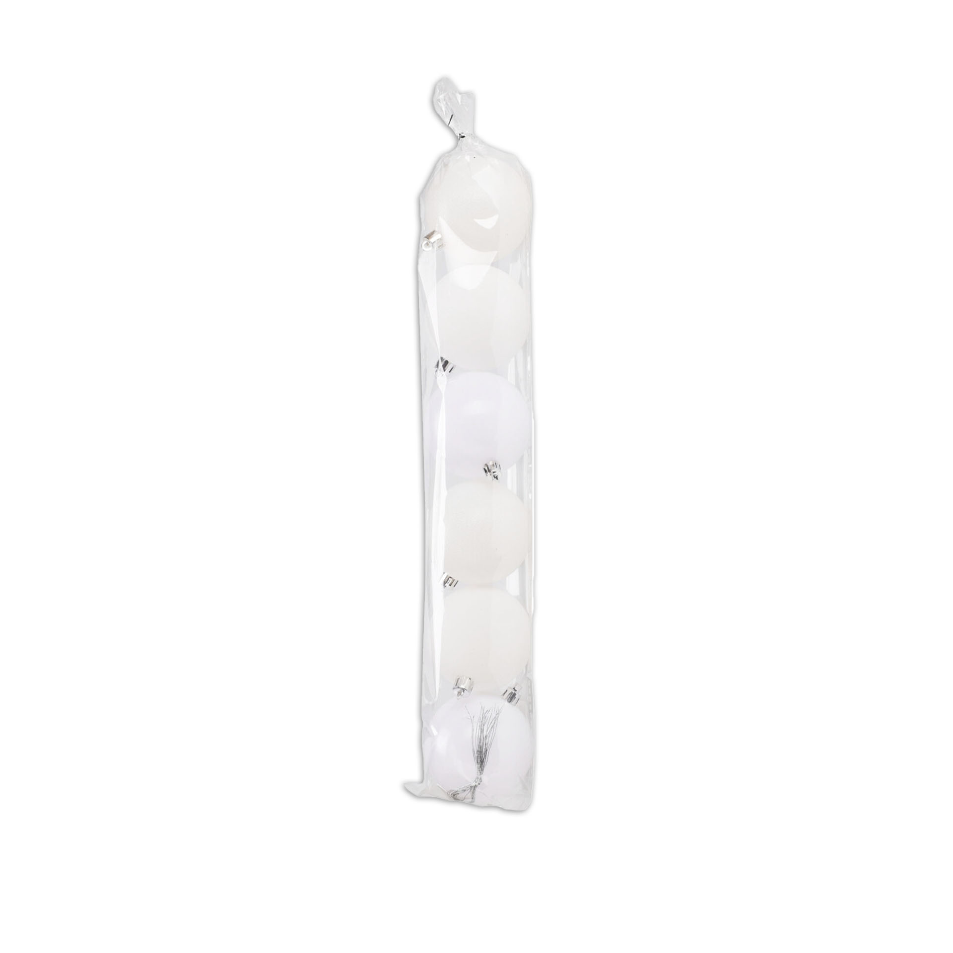 Bola Natal Branco 7cm Pack 6