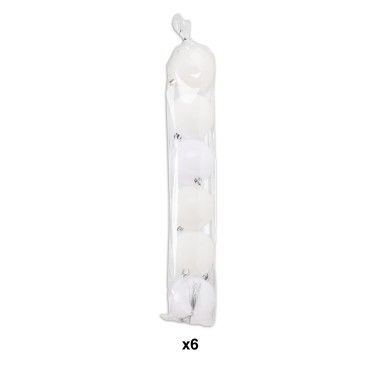 Bola Natal Branco 7cm Pack 6