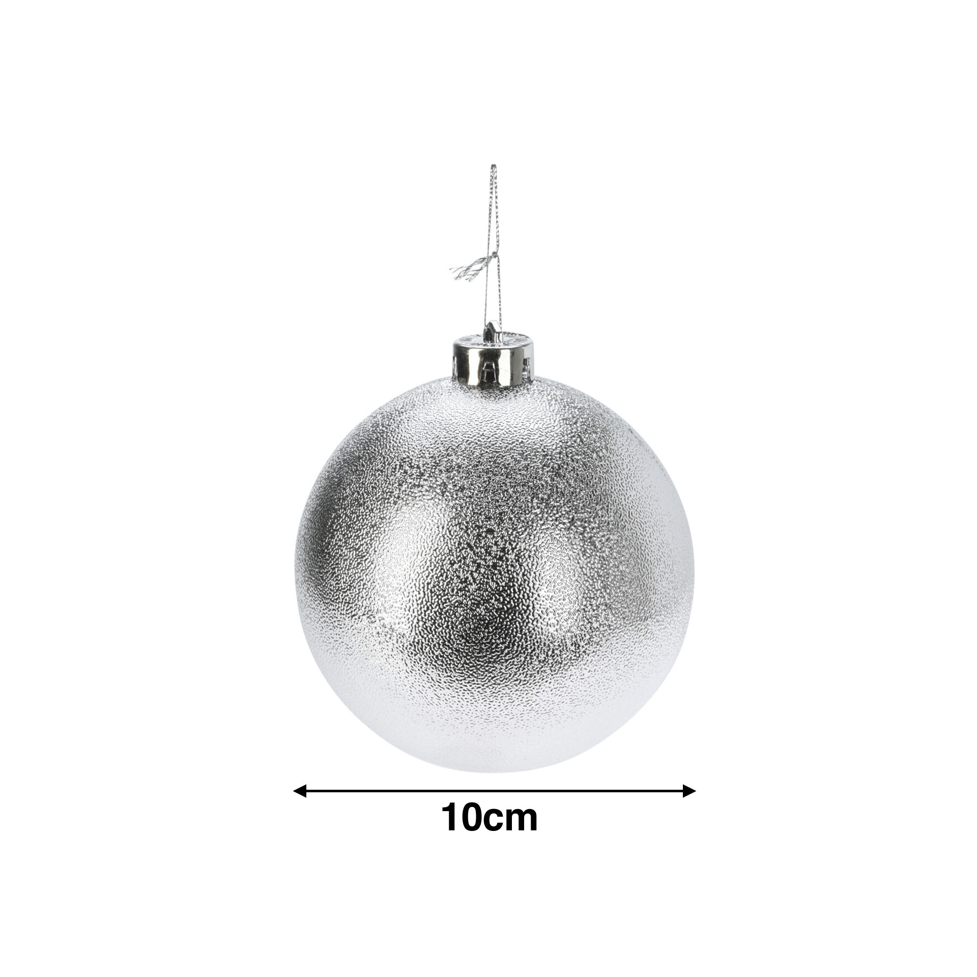 Bola Natal Prata 10cm