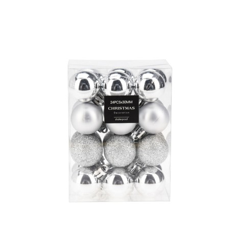Bola Natal Prata 3cm Pack 24 - Image product