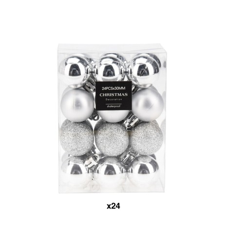 Bola Natal Prata 3cm Pack 24 - Image product
