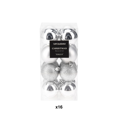 Bola Natal Prata 5cm Pack 16 - Image product
