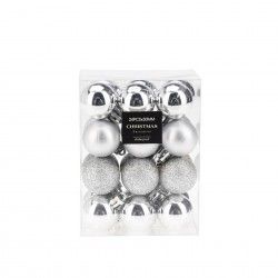 Bola Natal Prata 3cm Pack 24