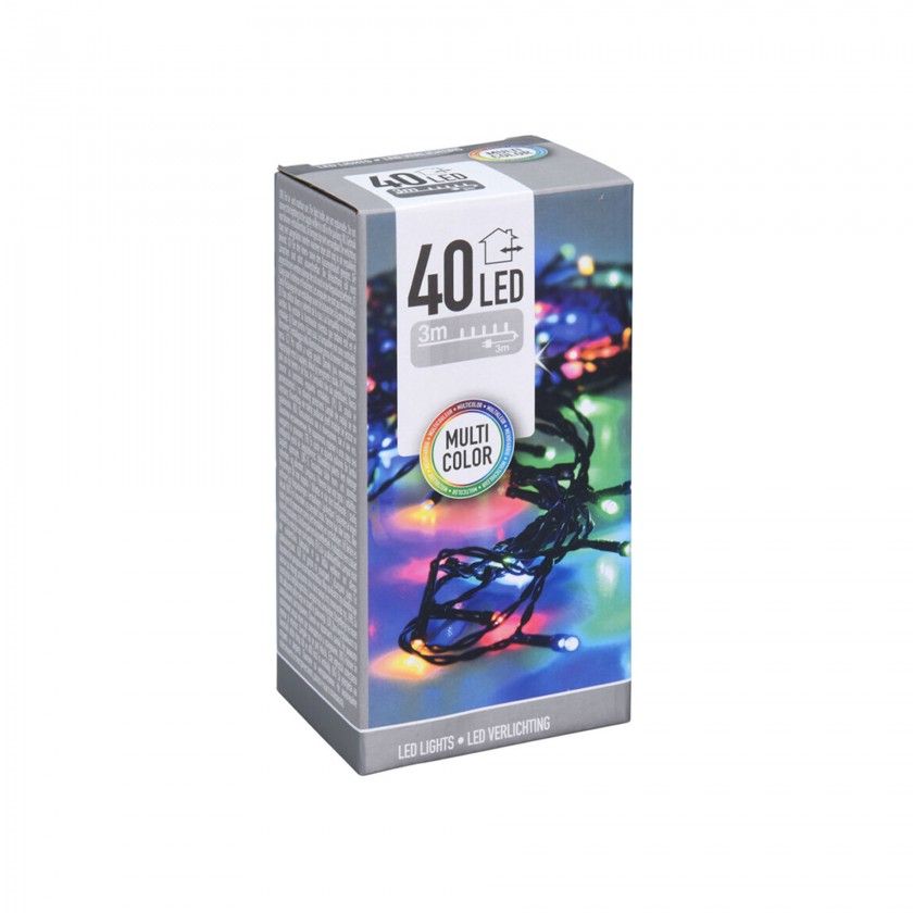 Grinalda Natal Exterior 40 Led Multicores 3m Grinalda Natal Exterior 40 Led Multicores 3m