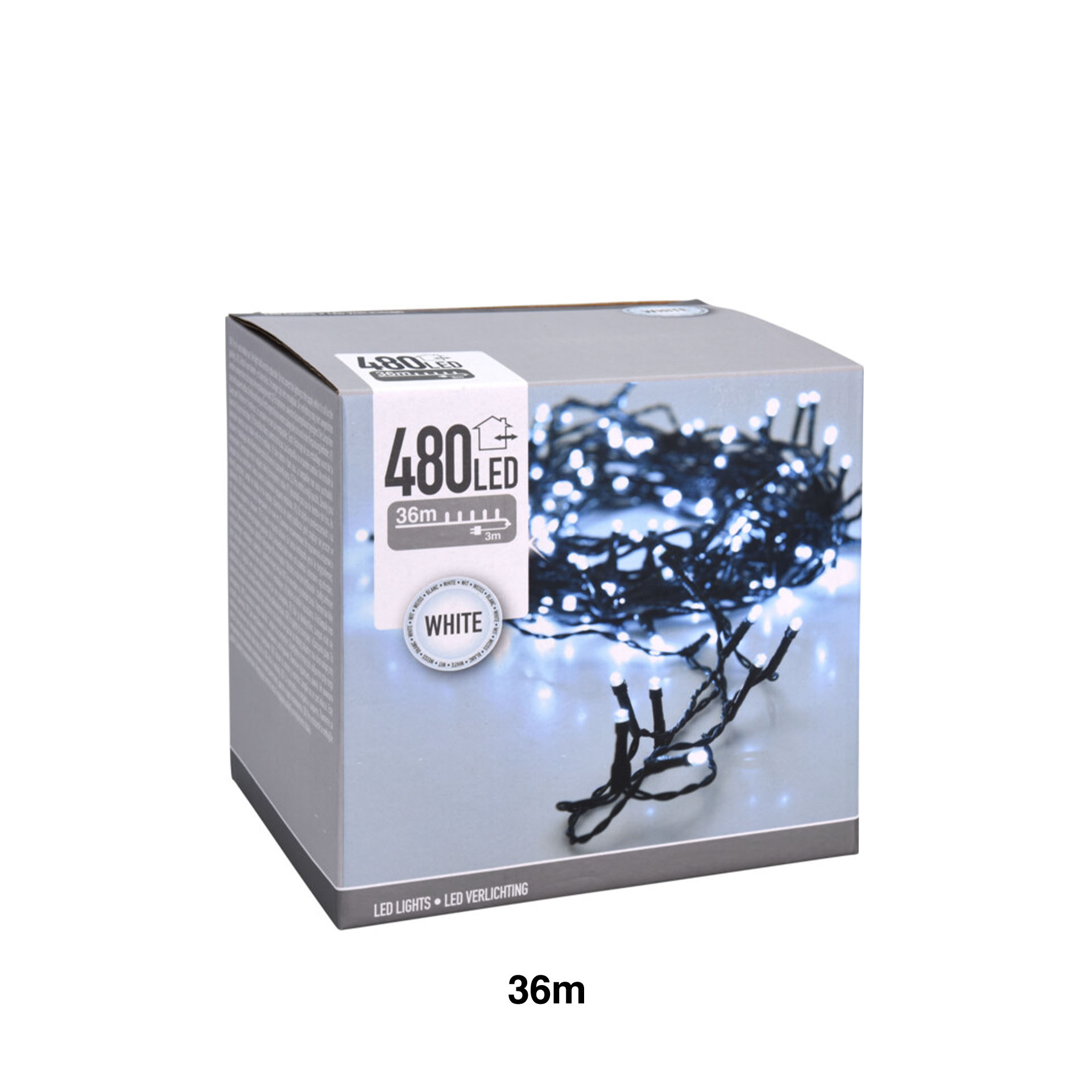 Grinalda Natal Exterior 480 Led Luz Branca 36m