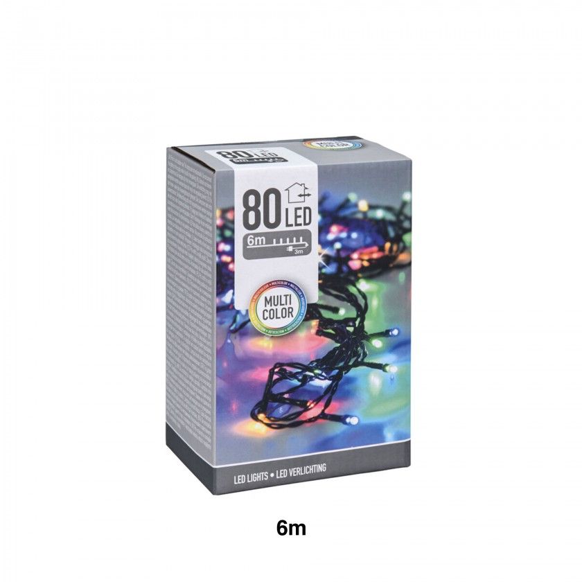 Grinalda Natal Exterior 80 Led Multicores 6m Grinalda Natal Exterior 80 Led Multicores 6m