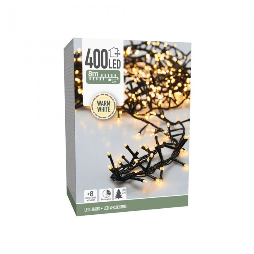 Grinalda Natal Micro 400 Led Luz Quente 8m