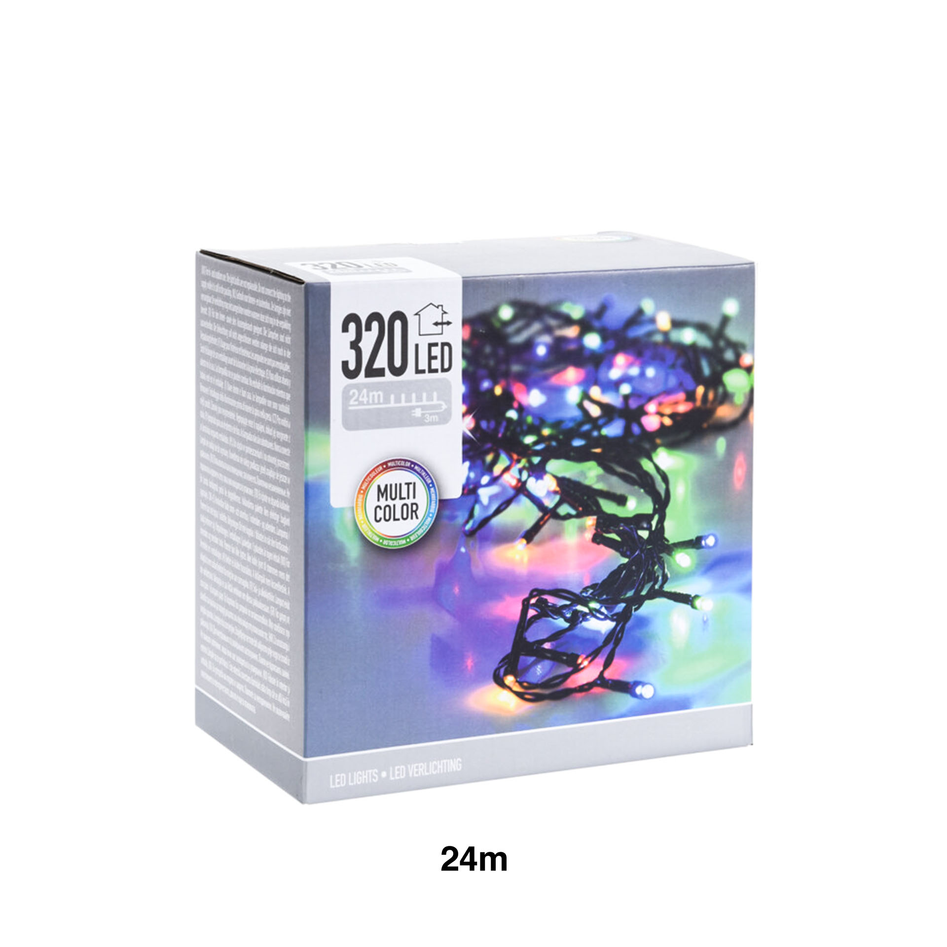 Grinalda Natal Exterior 320 Led Multicores 24m