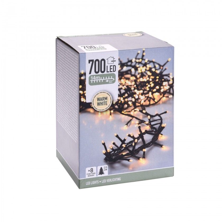 Grinalda Natal Micro 700 Led Luz Quente 14m