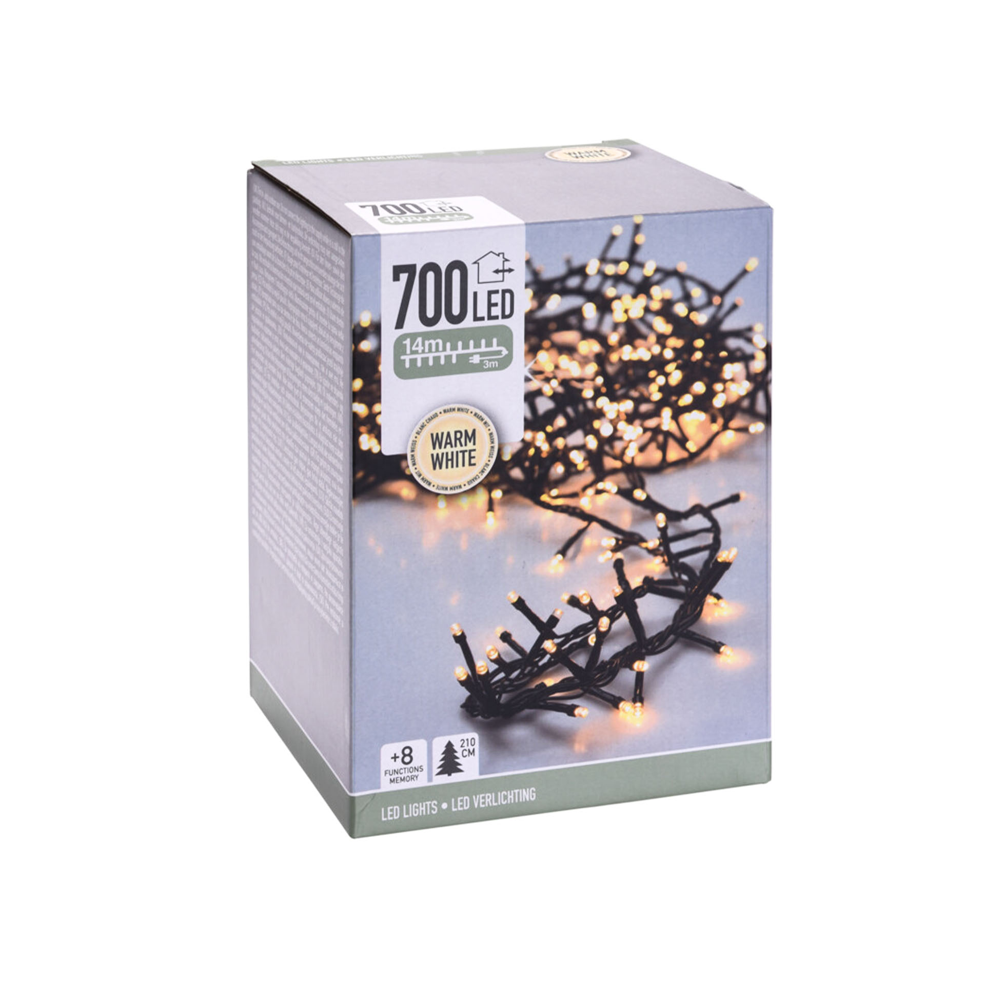 Grinalda Natal Micro 700 Led Luz Quente 14m