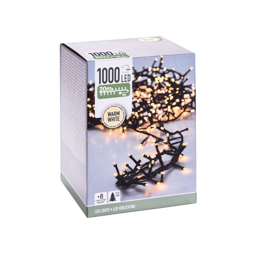 Grinalda Natal Micro 1000 Led Luz Quente 20m