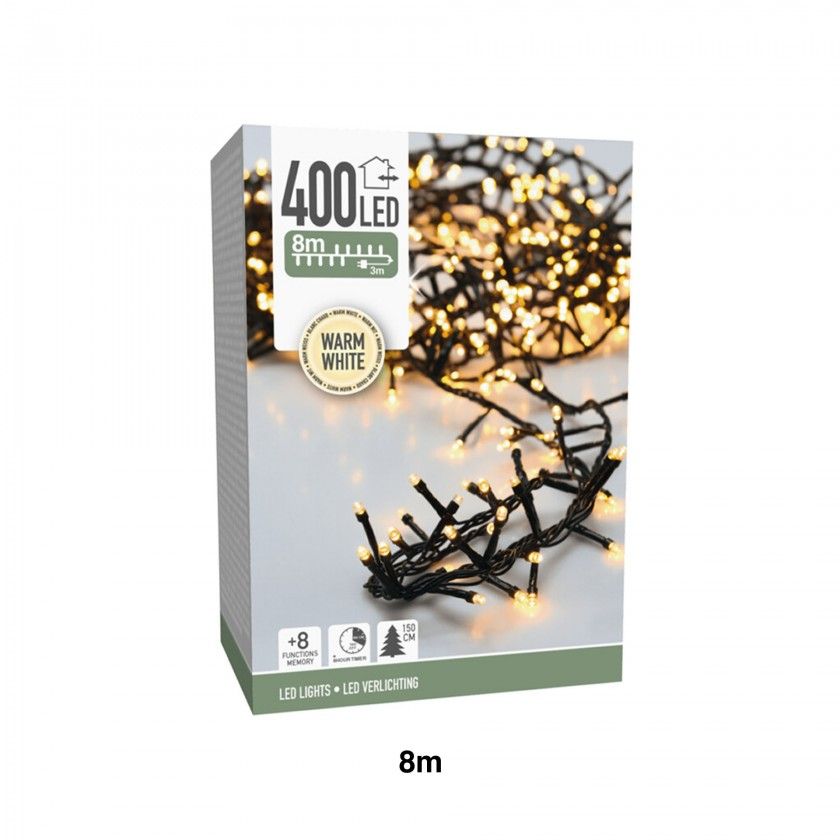 Grinalda Natal Micro 400 Led Luz Quente 8m Grinalda Natal Micro 400 Led Luz Quente 8m
