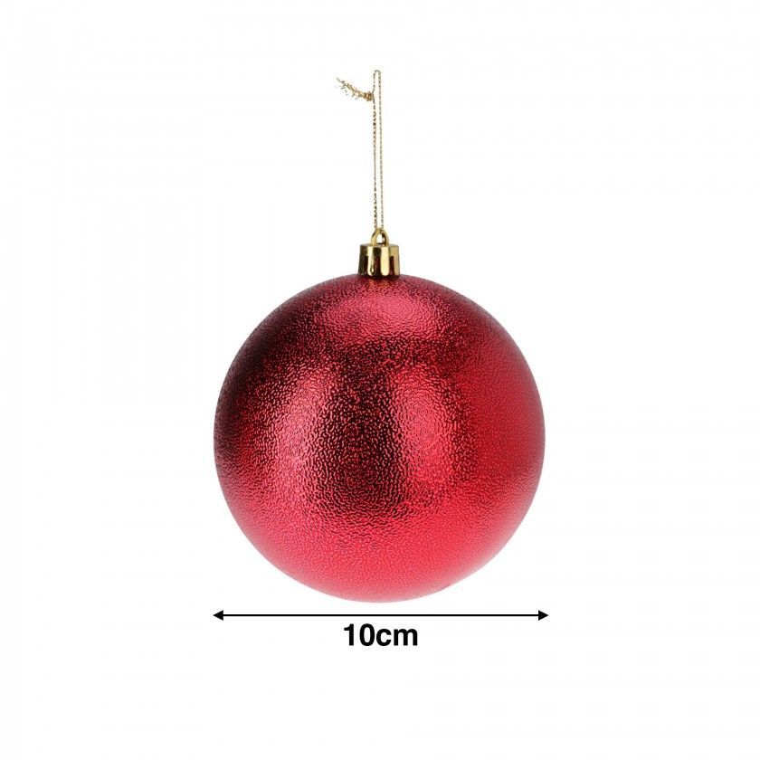 Bola Natal Vermelho 10cm Bola Natal Vermelho 10cm