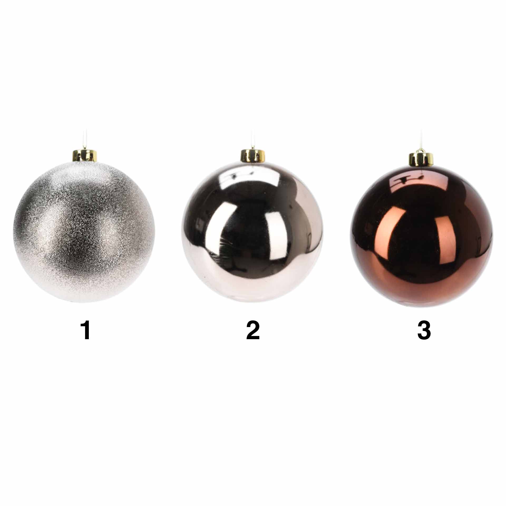 Bola Natal Ambar 14cm