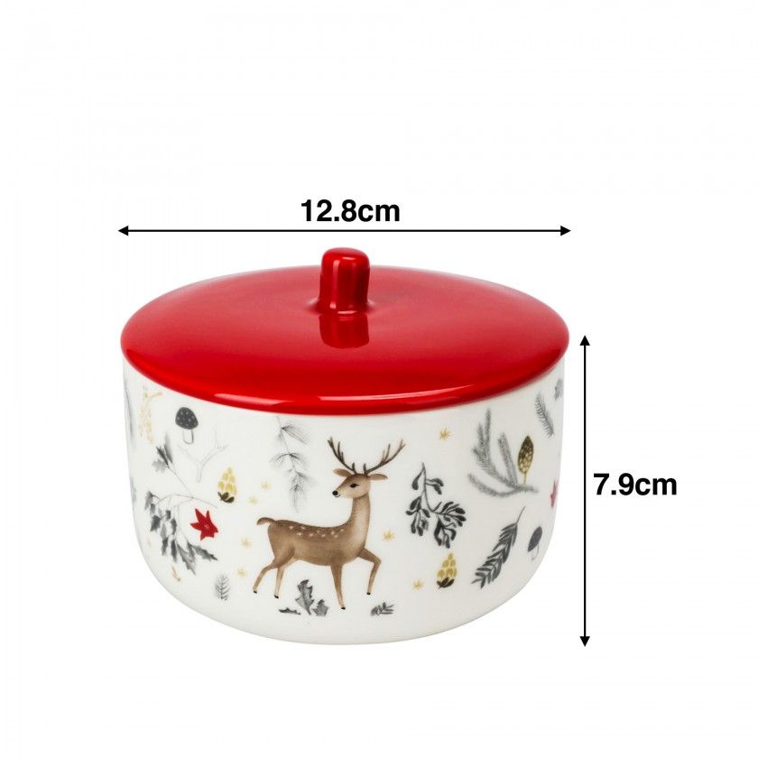 Frasco Porcelana Natal 12.8X7.9cm Frasco Porcelana Natal 12.8X7.9cm