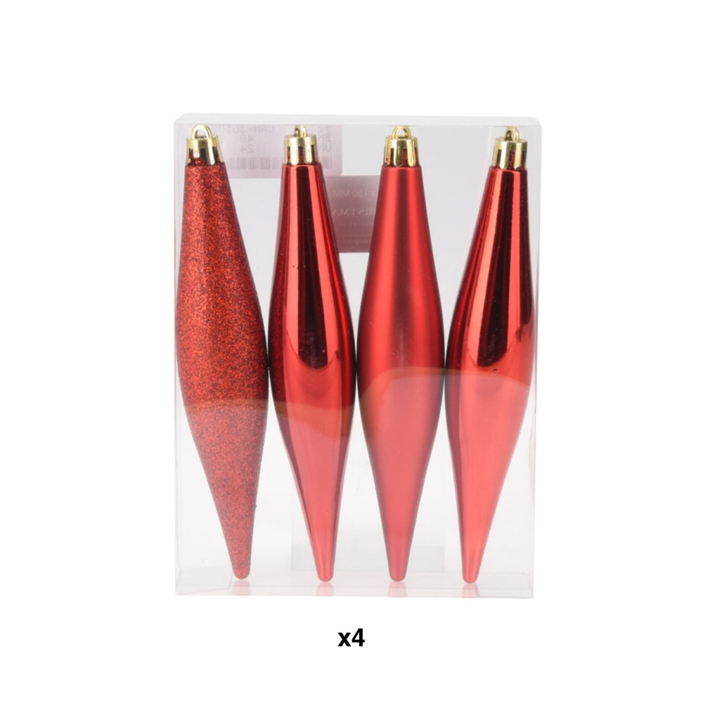 Pendente Natal Vermelho Pack 4