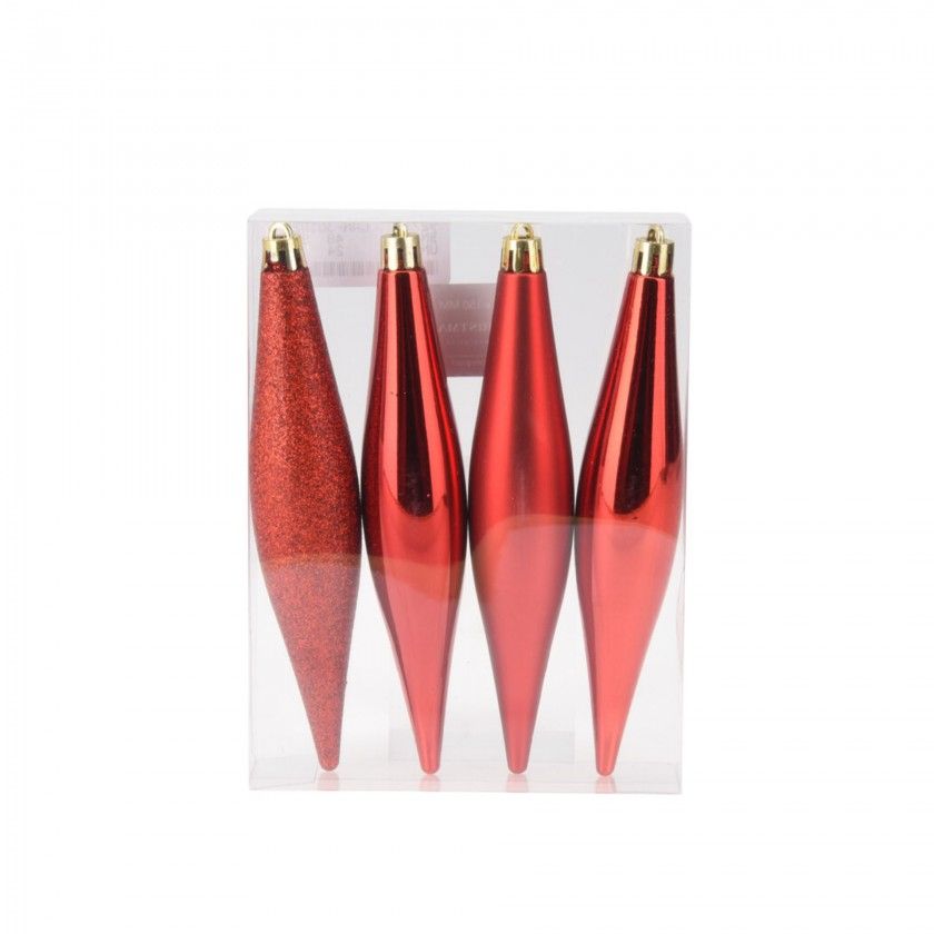 Pendente Natal Vermelho Pack 4 Pendente Natal Vermelho Pack 4