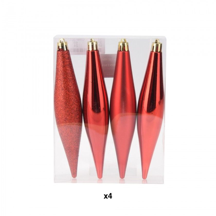 Pendente Natal Vermelho Pack 4 Pendente Natal Vermelho Pack 4