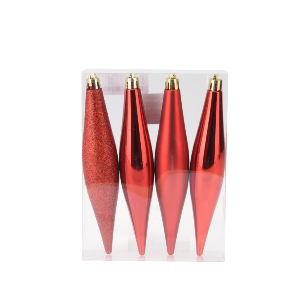 Pendente Natal Vermelho Pack 4