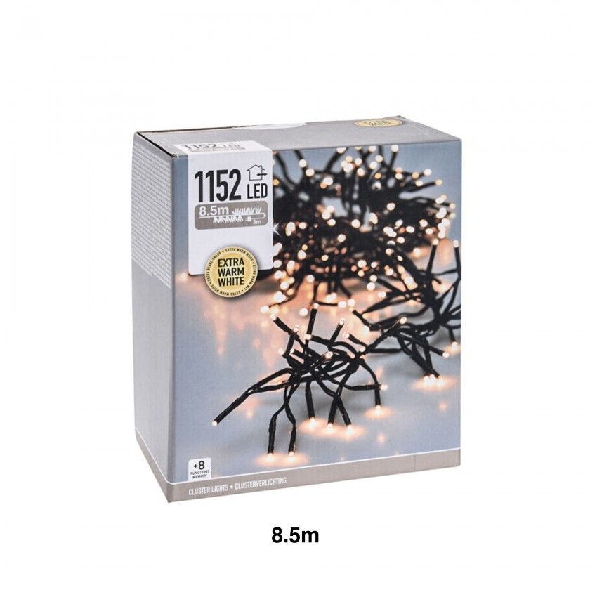 Grinalda Natal 1152 Led Luz Extra Quente 8.5m