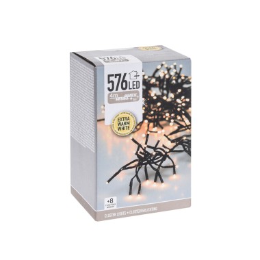 Grinalda Natal 576 Led Extra Quente 4m