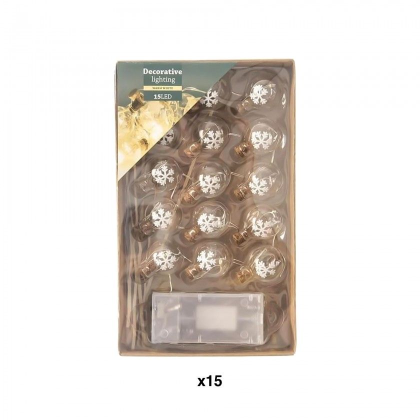 Grinalda Natal Arame 15 Bolas Led Grinalda Natal Arame 15 Bolas Led