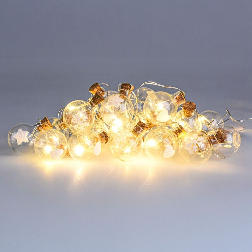 Grinalda Natal Arame 15 Bolas Led Grinalda Natal Arame 15 Bolas Led