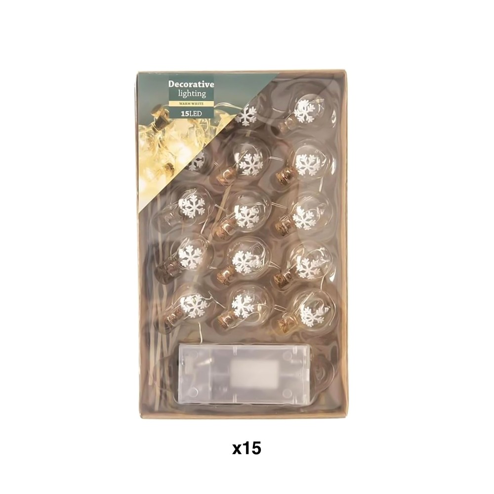 Grinalda Natal Arame 15 Bolas Led