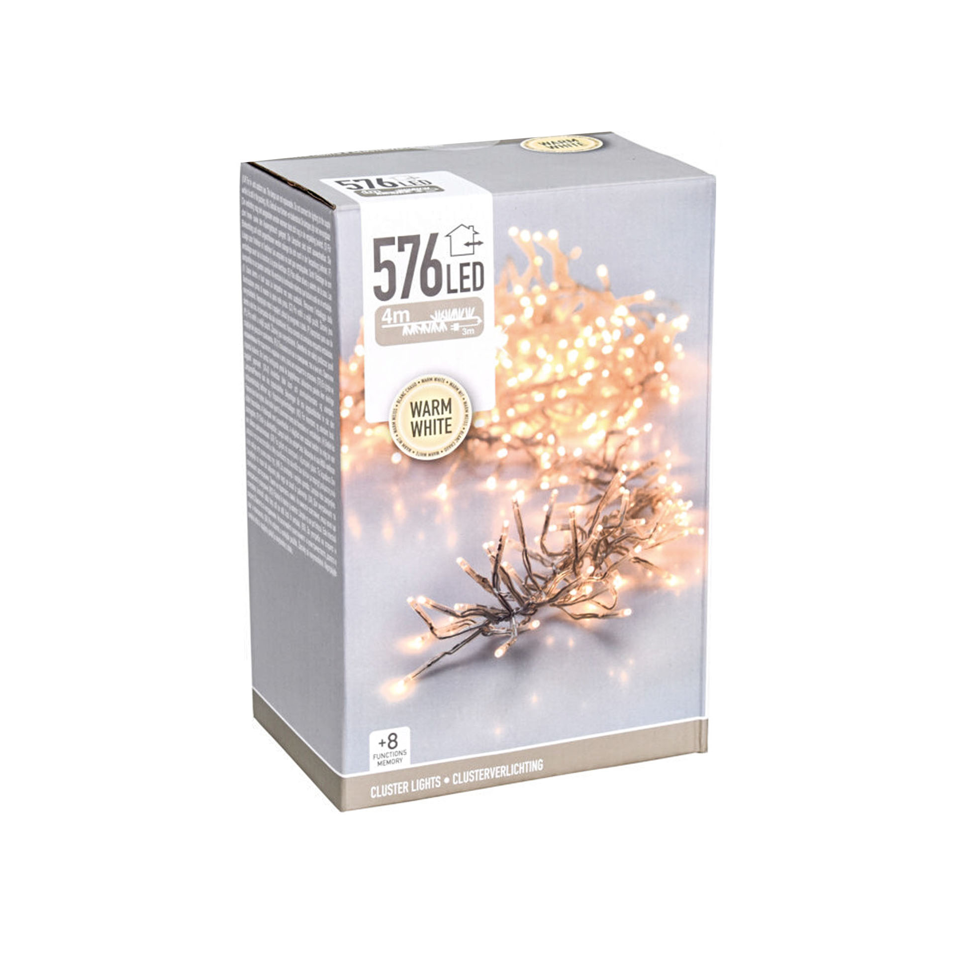 Grinalda Natal 576 Led Luz Quente 4m