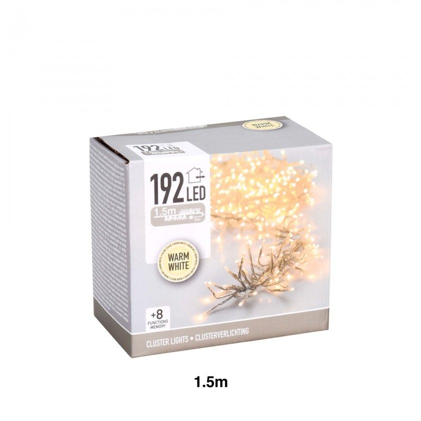 Grinalda Natal 192 Led  Luz Quente 1.5m