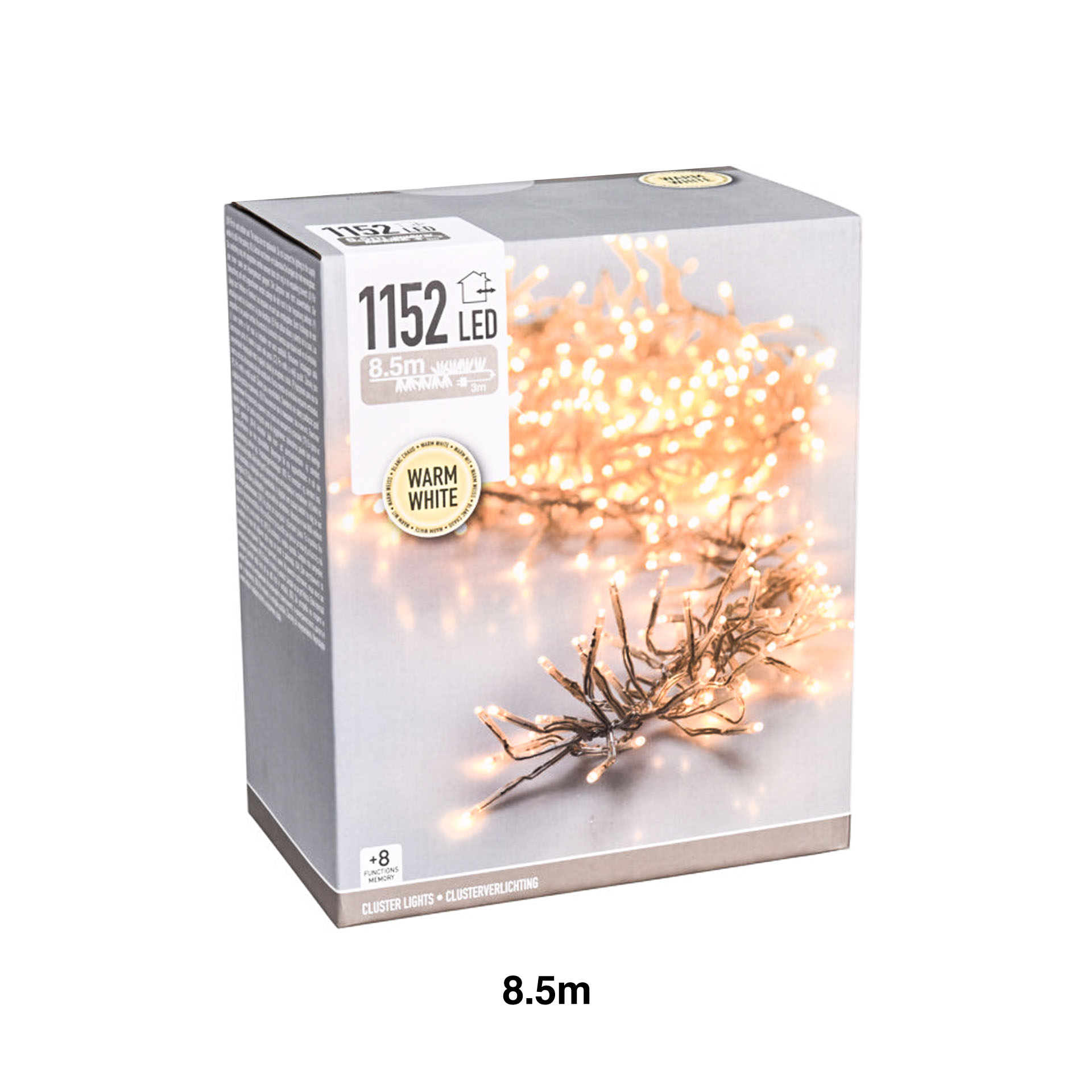 Grinalda Natal 1152 Led Luz Quente 8.5m