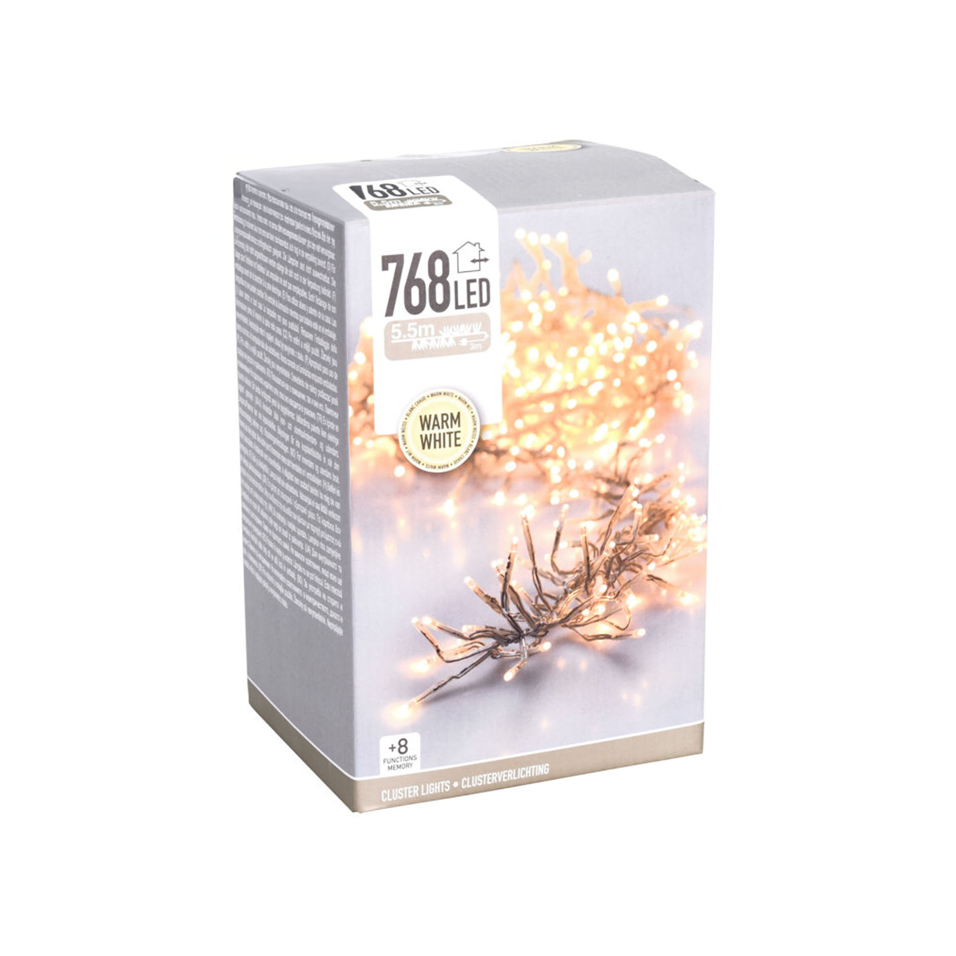 Grinalda Natal 768 Led Luz Quente 5.5m